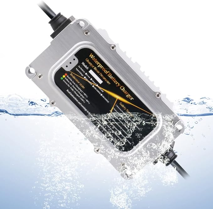 Abakoo 48 Volt 5 Amp Battery Charger for Club Car Golf Cart with 3 Pin Round Plug, IP67 Waterproof