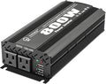 800W Power Inverter DC 12V to AC(2 Outlets) 110V Car Inverter Adapter Converter with 2.1A Dual USB Charging Ports for RV Camping Travel