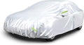Amazon Basics Silver Weatherproof Car Cover - 150D Oxford, Sedans up to 200"