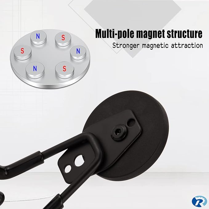 2 Pcs Magnetic Hook Heavy Duty, Strong Magnet Hooks for Garage Tools Hose Rope Electric Drill