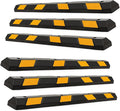 IRONMAX Parking Stopper for Garage, 72" Long Rubber Curb with Yellow Reflective Stripes, Heavy Duty Parking Block Garage Wheel Stop for Car, Truck, RV, Trailer (6 Pack)