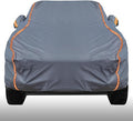 KEYOOG Universal Waterproof Heavy Weight Full Car Covers, Fit Pickup, All Weather, Outdoor Full Cover Weatherproof UV Sun Protection Snow Dust Storm Resistant with PEVA Cotton, Fit Length 180"-206"