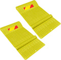 Electriduct Pair of Plastic Parking Mat Guides for Garage Vehicles, Antiskid Car Safety Park Aid - Yellow