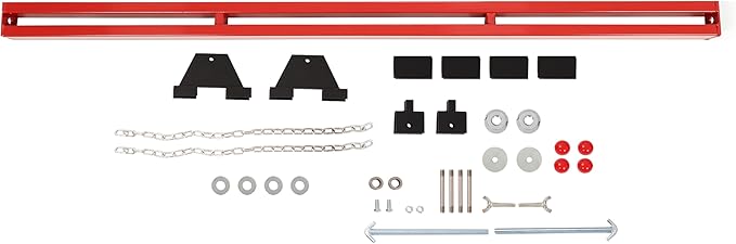 KUAFU Engine Support Bar 1100lbs Capacity Motor Transverse Bar with 2 Points Lift Holder Dual Hook Cross Hoist Engine Hoist for Home Garages & Auto Repair Shop