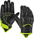 Harssidanzar Women's Motorcycle Gloves,Leather Motorcycle Gloves, Motorbike Gloves, Road Racing, Cycling, Climbing, Powersports Gloves Touchscreen GL016