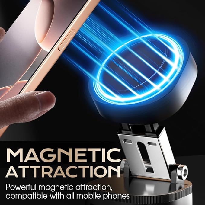360° Adjustable Vacuum Magnetic Phone Holder,Upgraded Strong Suction Portable Magnetic Car Phone Stand,Universal Magnetic Phone Mount for Cars/Gyms/Indoor/Outdoor (Pink)