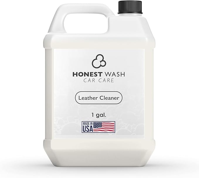 Honest Wash Car Leather Cleaner – Cleans, Conditions, & Restores Leather | Replenishes Natural Oils and Prevents Cracking | Non-Greasy Formula for Seats, Panels, & More | Made in The USA (128 Fl Oz)