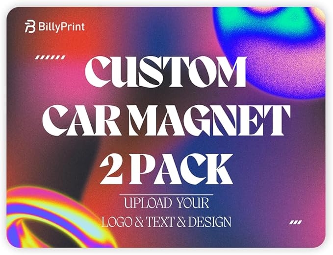 Custom Car Magnet for Business 2-Pack Vivid Printing Reflective Fade-Resistant Material Car Advertising Sign Personalized Magnetic Sheets for Vehicles Multi Size 18x24in