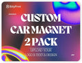 Custom Car Magnet for Business 2-Pack Vivid Printing Reflective Fade-Resistant Material Car Advertising Sign Personalized Magnetic Sheets for Vehicles Multi Size 12x24in