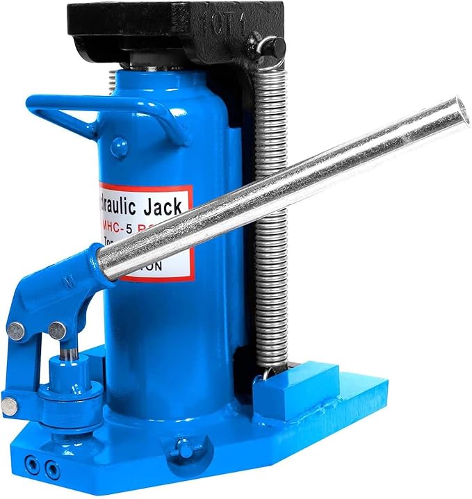 Hydraulic Toe Jack Lift, 10 Tons (Toe) to 20 Tons (Top), Stainless Steel Air Hydraulic Claw Jack with Handle, Hydraulic Jack, Claw Jack, for Garages, Airports, and Factories (Blue - 20 Ton)