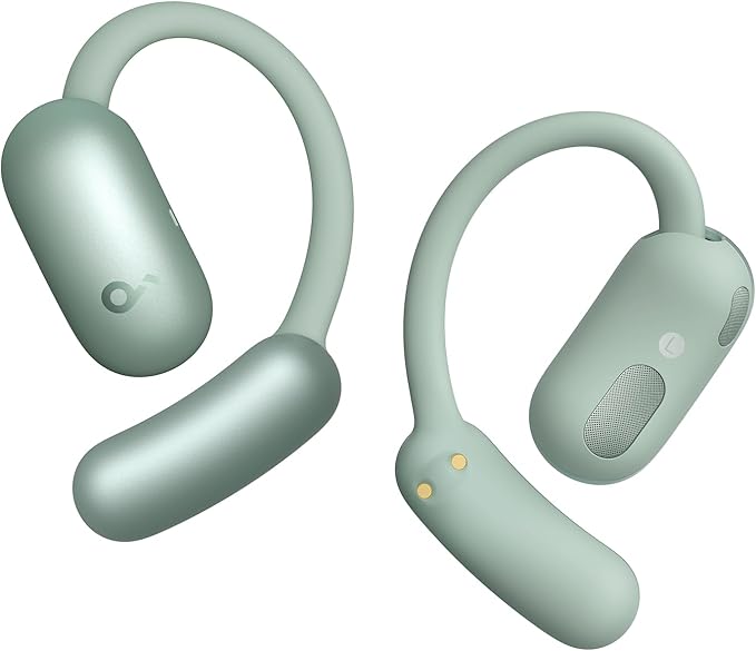 soundcore AeroFit 2 by Anker, Open-Ear Headphones, Translation Earbuds Real Time, 4 Adjustable Positions for Every Ear Size, 2x Richer Bass, Hi-Res, 42H Playtime, IP55,AI Clear Calls,Wireless Charging