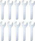 HARFINGTON 10pcs Small Wrench 20x126x2.8mm Metric U-Shaped Single Open Ended Spanner Super Thin Flat Head Galvanizing Wrench for Automotive Repair Furniture Assembly