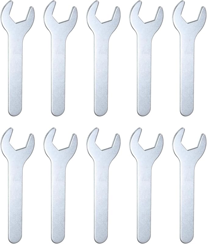 HARFINGTON 10pcs Small Wrench 20x126x2.8mm Metric U-Shaped Single Open Ended Spanner Super Thin Flat Head Galvanizing Wrench for Automotive Repair Furniture Assembly