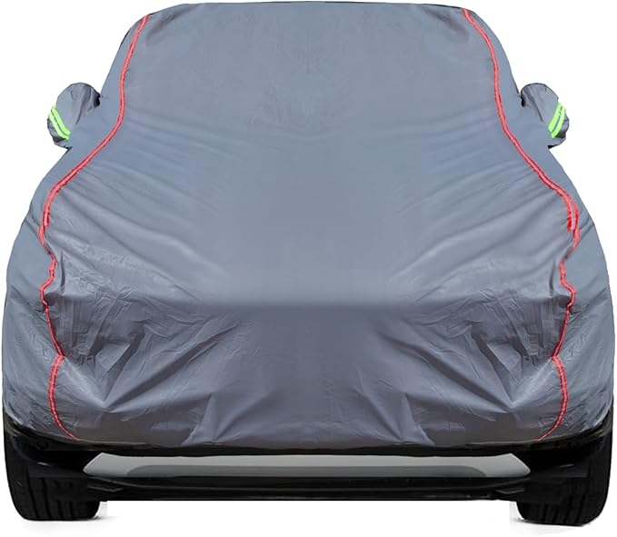 Breathable New Material, Waterproof Car Cover, Locks and Zipper Doors, Sunscreen Waterproof UV Prevention Snowproof Wind and Windproof,Suitable for Indoor Outdoor,for SUV (214"-236") C15