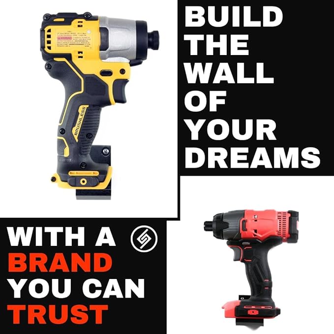 Spartan Mounts for Milwaukee M12 Tool Right | Wall Display Hook Holder | Power Tool Storage | Blog DIY Craft Room | All Types | Strong Low Profile Bracket | Convenient Easy Access Garage Organization