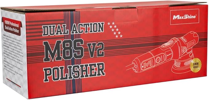 Maxshine 2 Pieces M8S V2 Dual Action Polisher & 16oz AIO Polish Car Detailing Kit - 1000W, 8mm Throw, 5” Plate, Thread 5/16”-24 - Powerful Auto Detailing Tool for Paint Protection (M8S V2 Kit 1)