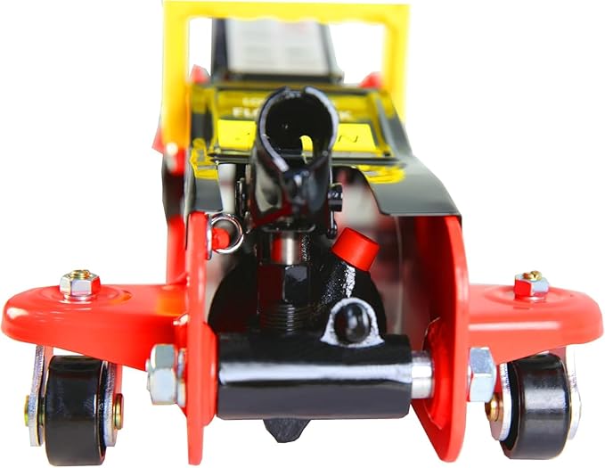 2 Ton Low Profile Floor Jack, Heavy Duty With Single Piston Quick Lift Pump, Steel Car Jack Adjustable Height 3.3"-15.2", Hydraulic Trolley 4000 LBS Capacity, Red