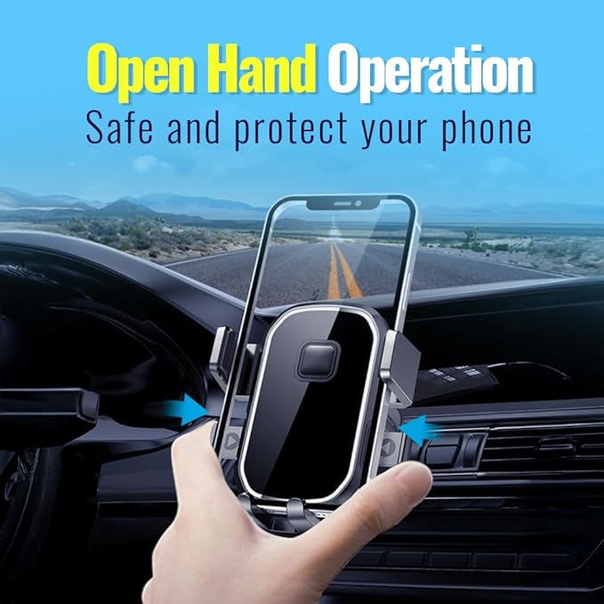 Upgraded 3-in-1 Phone Holders for Your Car, Heavy-Duty Car Phone Mount for Dashboard, Windshield & Vent, Universal Cell Phone Holder for iPhone & Android