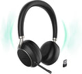 Yealink BH76 (2022 Old Edition) Wireless Headset Active Noise Cancelling (ANC) Bluetooth Headphone with Retractable Mic-Boom, Teams Certified On-Ear Headphone, up to 35h Talking Time, USB-A Dongle