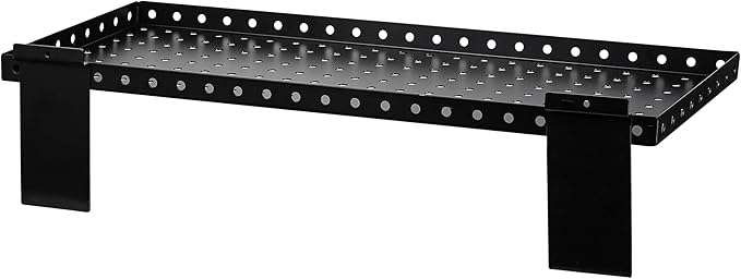 Slatwall Shelves 24x10 Inch, Slatwall Accessories for Retail, Garage, Home Storage, Heavy Duty Slat Wall Hanging Shelf (4, Black)