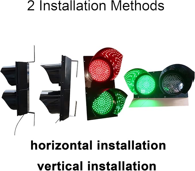 WilkSxyc Red/Green Traffic Stop Light, LED Traffic Light Lamp with Remote Control, 200mm/300mm Diameter Lens, Dock Bay Indicator Warning Light, Industrial LED Traffic Stop Light ( Color : 200mm/8in ,
