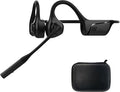 Open Ear Bluetooth Headphones with Microphone, Noise Cancelling Wireless Headset with Mute Button, Supports aptX/aptX-LL/aptX-HD, Designed for Meeting, Home Office,Driving -Not Bone Conduction(Grey)