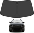 Proadsy for Jeep Cherokee 2014-2024 2025 (Not for Jeep Grand Cherokee) Windshield Sun Shade 4-Layer Foldable Front Sunshade Protector Sun Visor Blocks UV Rays Keep Car Cooler