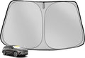 Windshield Sun Shade for 2024-2025 Lincoln Nautilus Foldable Sun Sunshade for Car Front Window Blocks UV Rays and Heat Automotive Interior Protector Custom Fit Accessories