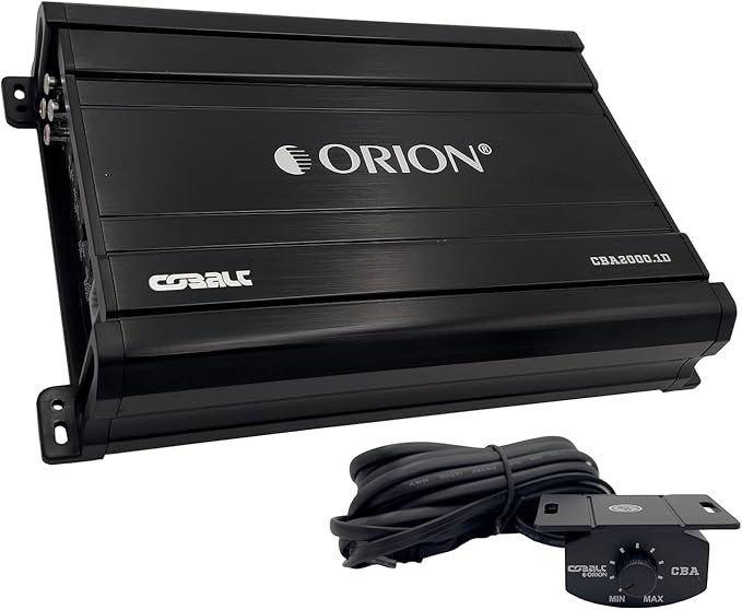 Orion Cobalt CBA2000.1D Monoblock 1-Channel Class D Amplifier for Car Subwoofer, 2000W, 2/4 Ohm Stable, Adjustable Low Pass & Subsonic Filter with Bass Boost, MOSFET Power Supply, Bass Knob Included