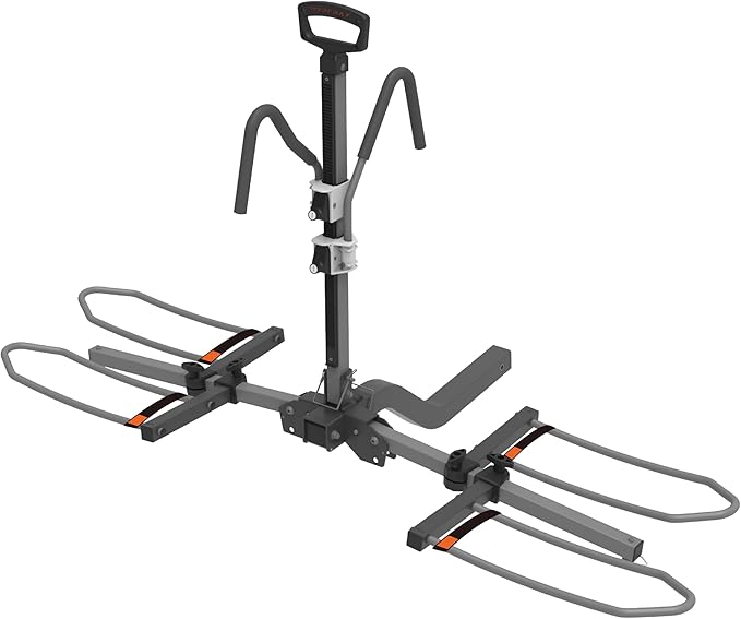 HYPERAX Volt 2 - E Bike Hitch Mounted Platform Style 2 Bikes Carrier for Car, SUV, Trucks, Sedan, Tilting e-Bike Rack for Hitch Fits Up to 2 X 70 lbs Bike with Up to 5" TIRE - NO RV USE!