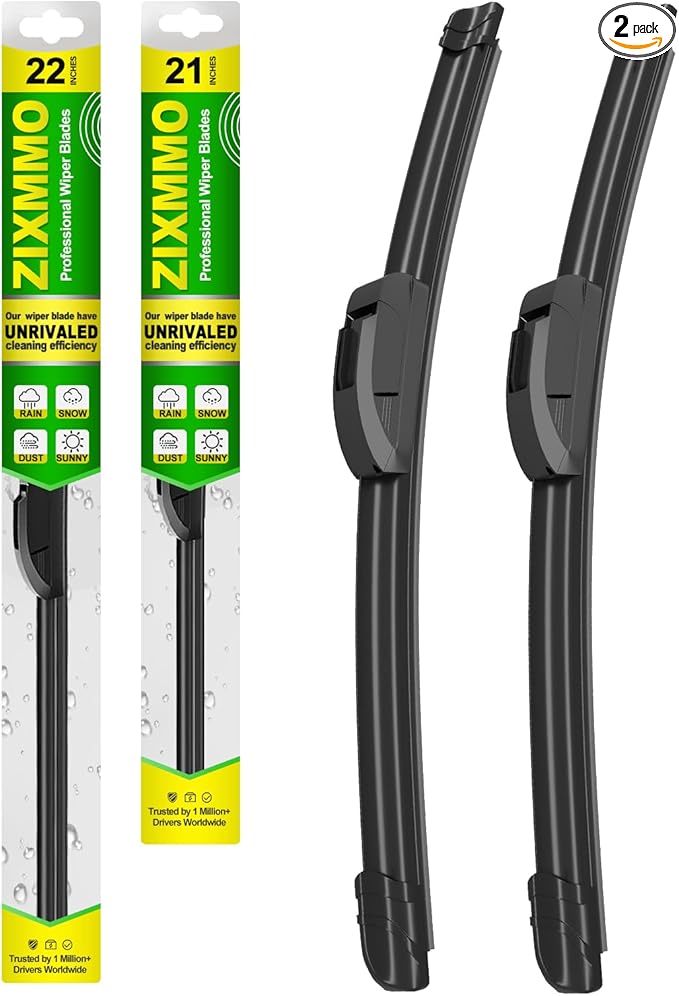 OEM Quality 22in + 21in Premium All-Season Windshield Wiper Blades for Original Equipment Replacement(Set of 2)