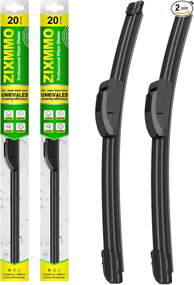 QUALITY 20in + 20in Premium All-Season Windshield Wiper Blades for Original Equipment Replacement(Set of 2)
