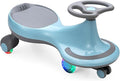 HONEY JOY Wiggle Car, 2 in 1 Swing Car for Kids, LED PU Flashing Wheels, No Batteries, Music, Gears or Pedals, Uses Twist, Turn, Ride On Toy for Toddlers Boys Girls 3 Years and Up (Blue)