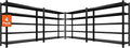 48.2" W Garage Shelving 3000LBS Storage Shelves Heavy Duty Garage Storage Shelves Adjustable 5 Tier Metal Shelves for Storage Industrial Heavy Duty Shelving Utility Shelf 24.2"Dx48.2"Wx 72.2"H
