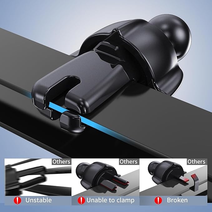 Car Vent Phone Mount, Universal Cell Phone Holder for Car [Upgraded Vent Clip Never Fall Off] Hands Free Air Vent Phone Holders for Your Car,Phone Stand for iPhone and Other Smartphones