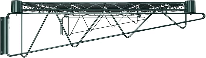 24" x 48" Green Epoxy Wire Wall Mount Shelf