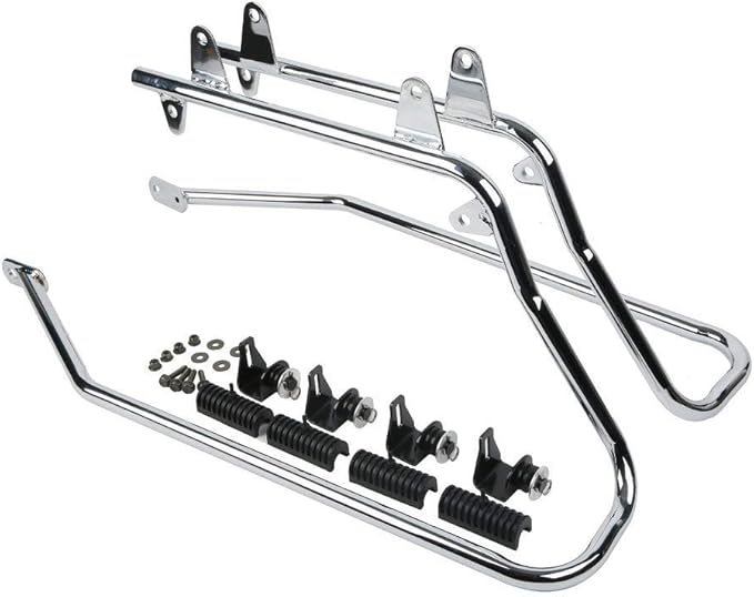 XFMT Hard Saddlebags Speaker Lid + Chrome Conversion Brackets For HARLEY HD SOFTAIL MODEL 1986-2013