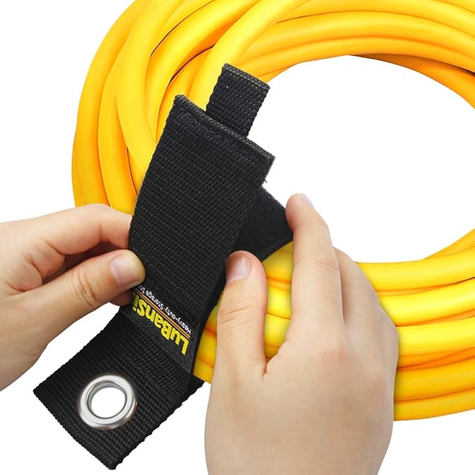 LuBanSir 9 Pack Extension Cord Holder Organizer, 13-inch Heavy Duty Storage Straps for Garden Hose Storage and Garage Wall Organization