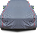 AUQDD 6-Layers PEVA New Material Sedan SUV Full Padded Car Cover Waterproof All Weather Weatherproof UV Sun Protection Snow Dust Storm Resistant Outdoor Exterior Custom Form-Fit Straps 165"-179" Grey