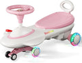 Kids Electric Ride On Car 12V - Electric Wiggle Car with Rechargeable Battery, LED Lights & Music,Anti-Rollover for Boys Girls Ages 3-8, Indoor/Outdoor Toy Vehicle up to 150 lbs