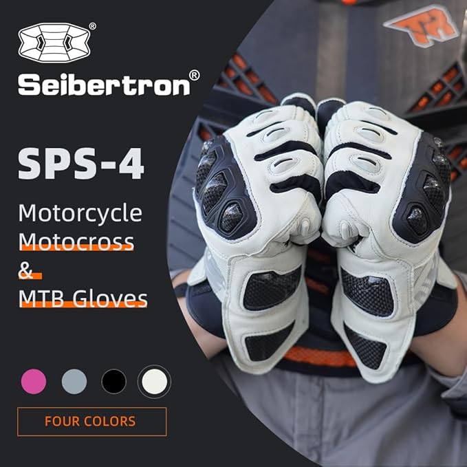 Seibertron SPS Series Touchscreen Motorcycle Motocross BMX ATV MTB Bicycle Cycling Full or Half Finger Gloves Adult and Youth