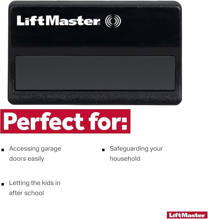 LiftMaster 371LM Security+ 1-Button Garage Door Opener Remote Control - Connects to App - Works only with post-2005 LiftMaster and Craftsman Garage Door openers with a Purple Learn Button 315MHz