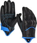 Harssidanzar Women's Motorcycle Gloves,Leather Motorcycle Gloves, Motorbike Gloves, Road Racing, Cycling, Climbing, Powersports Gloves Touchscreen GL016