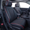 EKR Sportage Seat Covers Custom Fit for KIA Sportage Hybrid EX/SX Prestige & Plug-in Hybrid X-Line/X-Line Prestige 2023-2026 Leather Car Seat Cover Full Set-Faux Leather (Black with Red Piping)