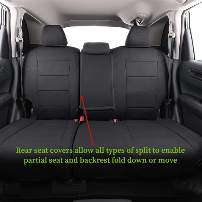 coverdream Custom Seat Covers Compatible with Select Honda CRV 2015 2016 Models (Black,Full Set)