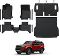 Floor Mats Set for 2024 2025 Toyota Land Cruiser Prado 5 Seats, Full Coverage All Weather Floor Mats Cargo Mat with Backrest Protectors & Door Sill Guards for Land Cruiser Accessories