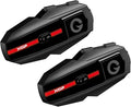 Motorcycle Bluetooth Headset V5.2 with Music Sharing, 2-Way Motorcycle Helmet Bluetooth with IP67 Waterproof, Helmet Communication Intercom Systems with Hi-Fi Speakers for ATV/Snowmobile, 2 Pack