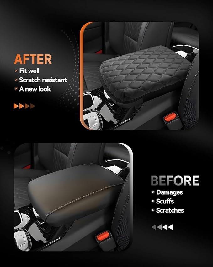 CDEFG for Kia Telluride 2020-2025 Center Console Cover Armrest Box Cover for 2021 2022 2023 2024 2025 Telluride (LX, S, EX, SX, SX Prestige) Accessories Console Arm Rest Protector