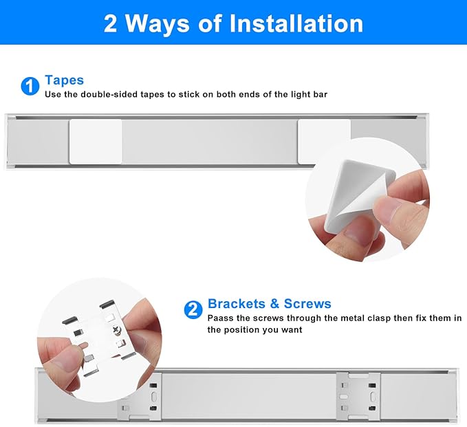 Linkstyle 4PCS 12V Interior LED Light Bar, 108 LEDs Light Strip Lights with Switch for Car Truck Camper Van RV, White