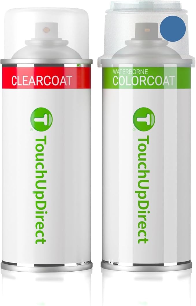 TouchUpDirect 8T6 Voodoo Blue Compatible with Toyota Exact Match Touch Up Paint Aerosol - Essential Kit